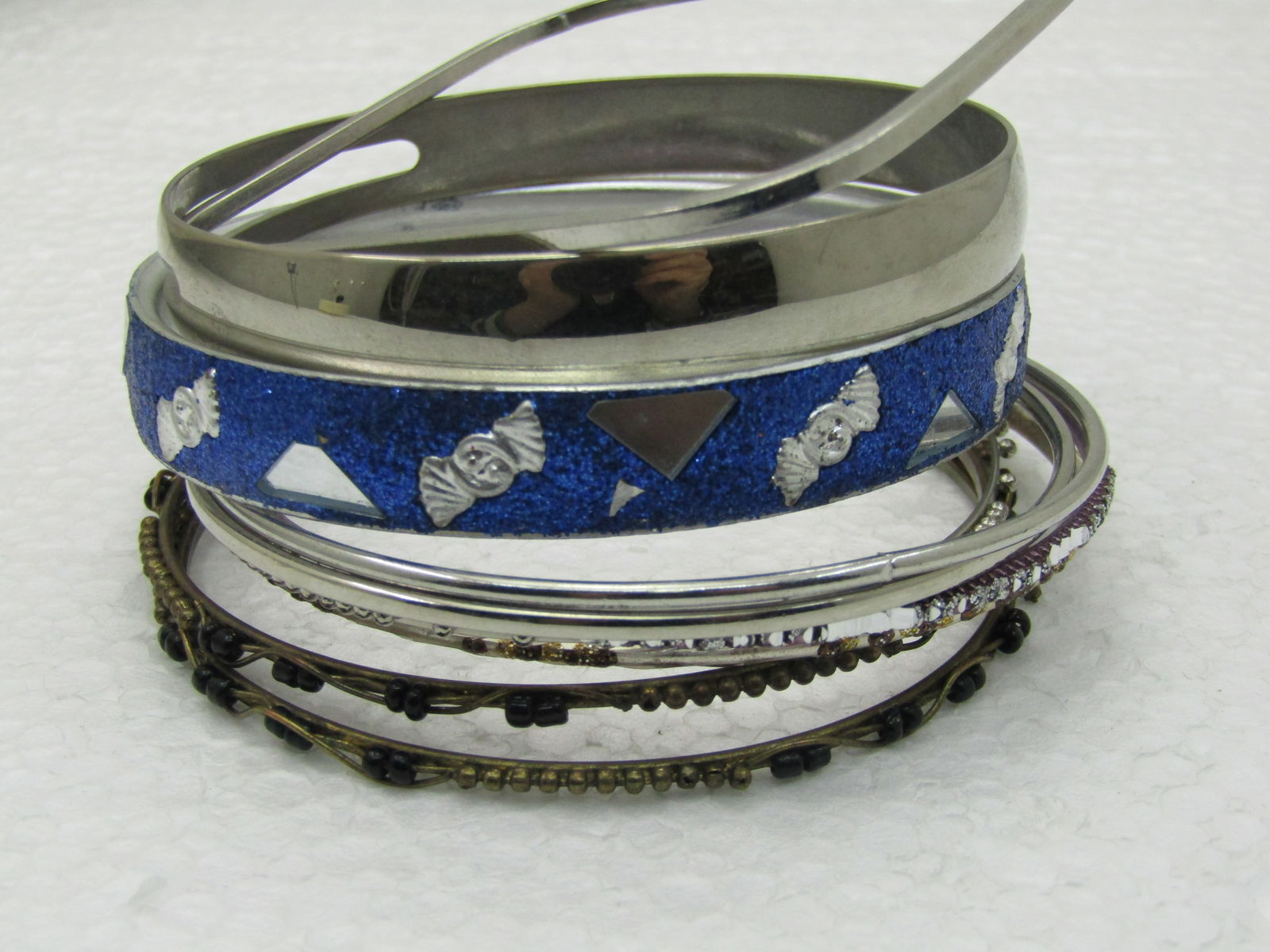 Vintage 10 Bangle Bracelet Lot, 7.5" to 8" - 5