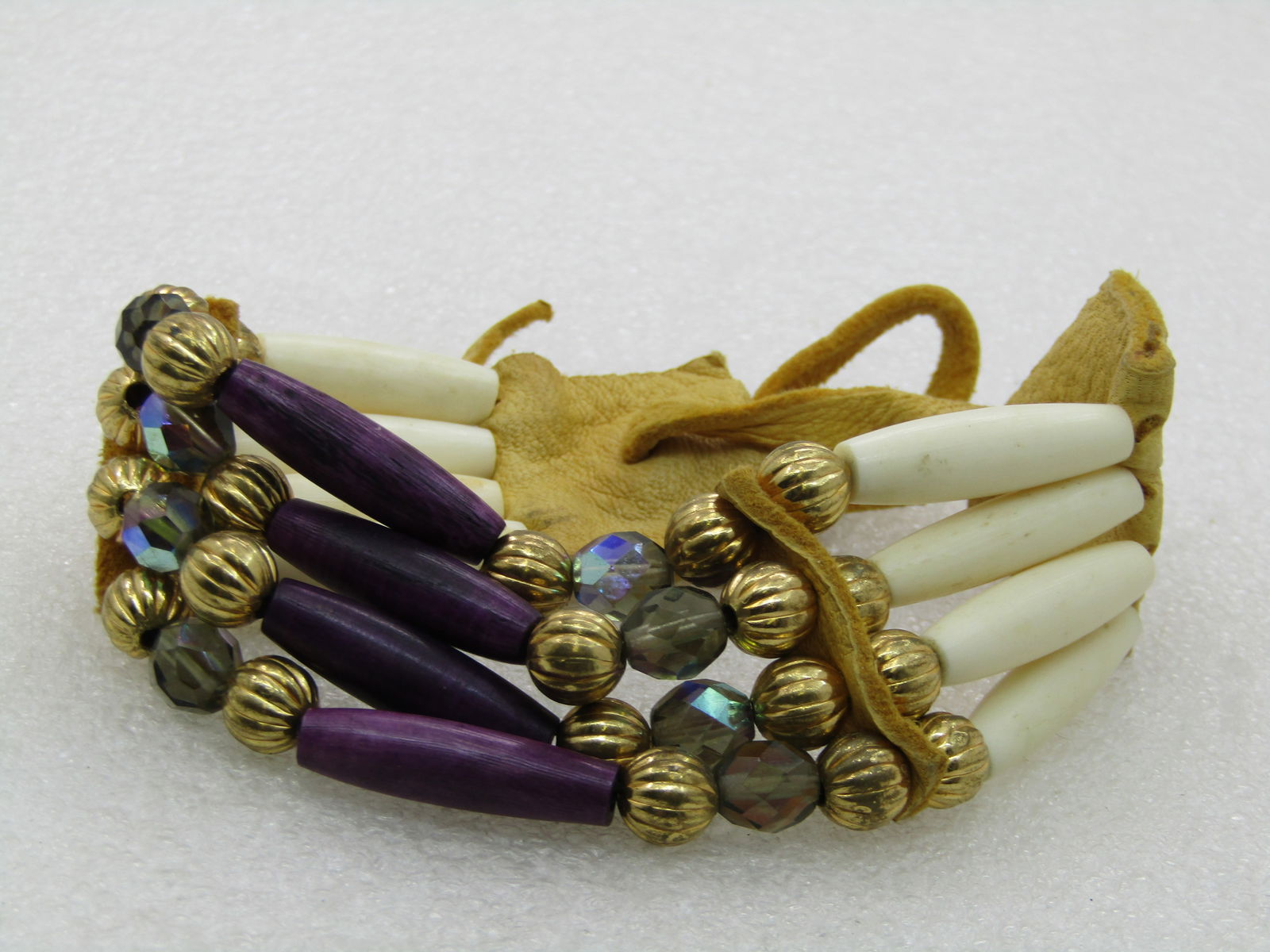 Vintage Southwestern Modern Tribal Bracelet, Adjustable - 2