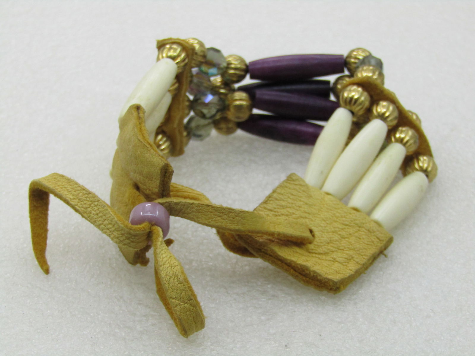 Vintage Southwestern Modern Tribal Bracelet, Adjustable - 4