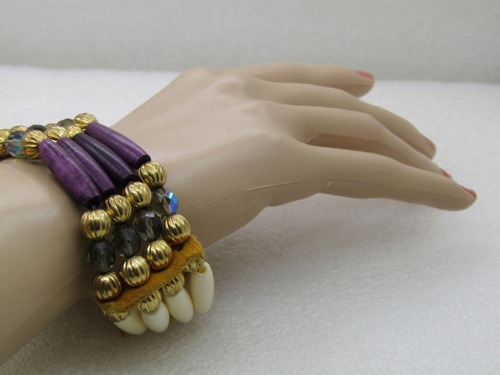 Vintage Southwestern Modern Tribal Bracelet, Adjustable - 5