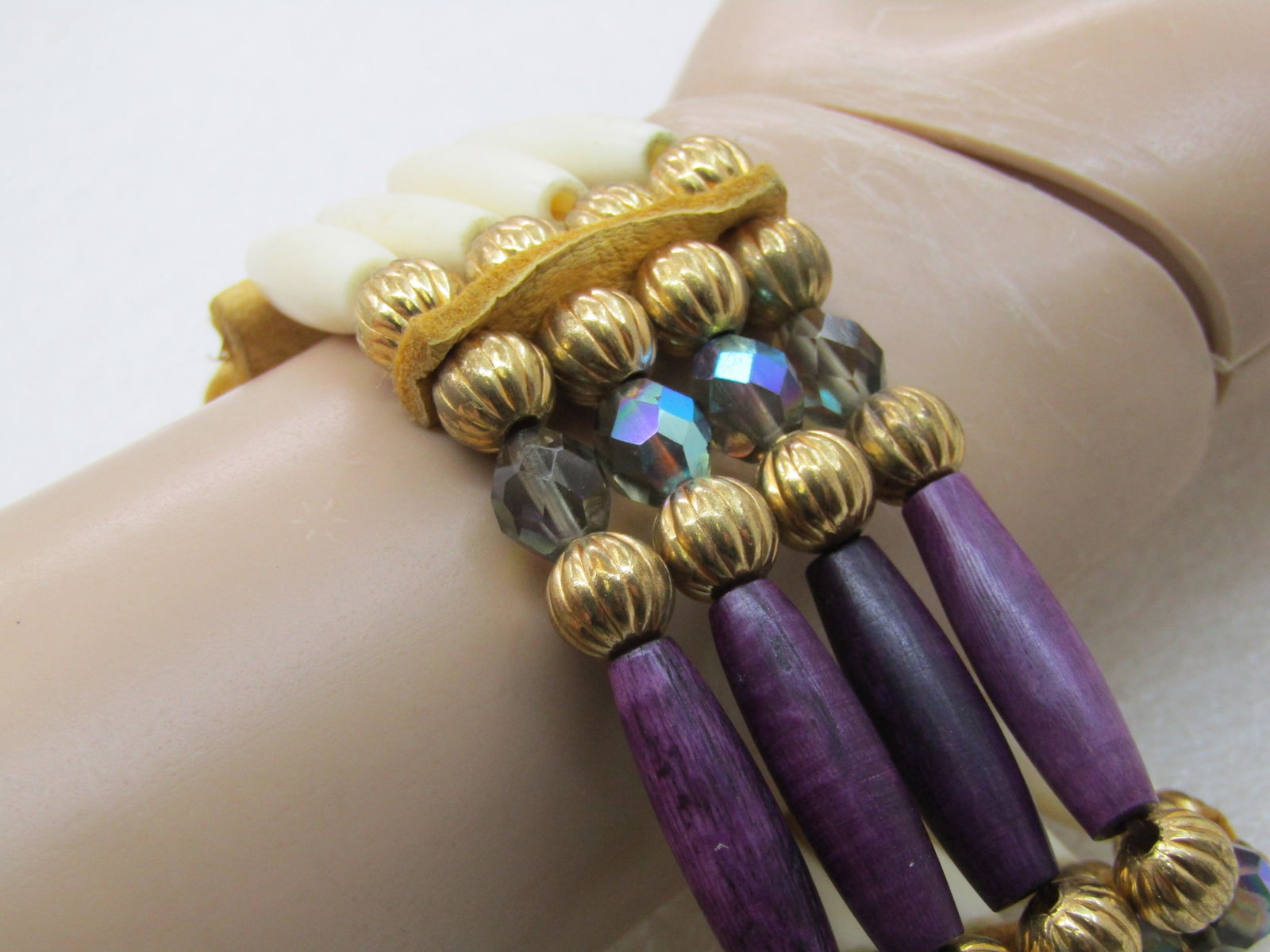 Vintage Southwestern Modern Tribal Bracelet, Adjustable - 7