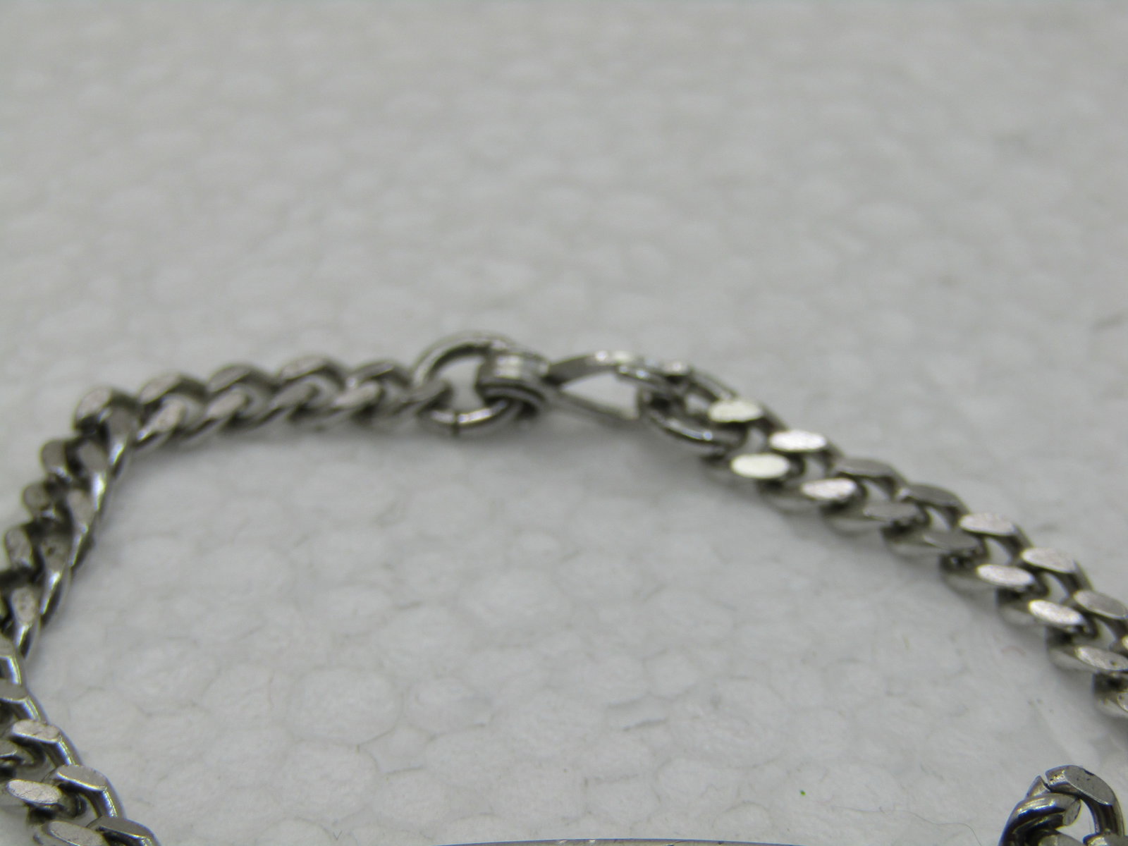 Vintage Sterling Silver Engraved NPN Bracelet, 6.5" , 6.3mm wide. Elco - 4