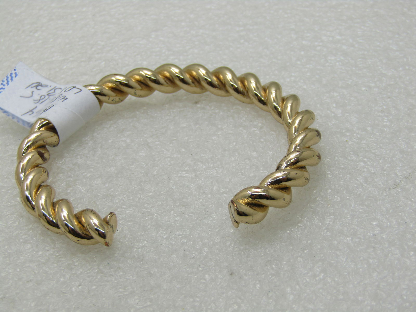 Vintage Gold Tone Twisted Cuff Bracelet, 6", 1960's-1980's - 2
