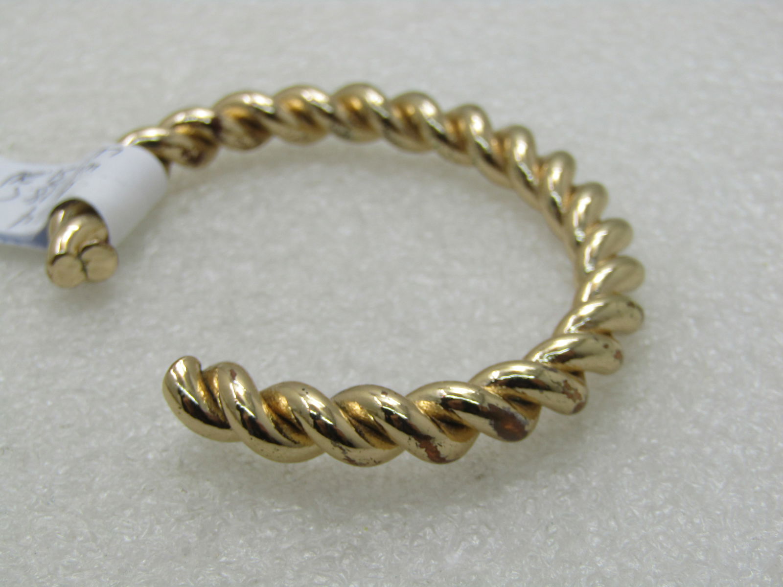 Vintage Gold Tone Twisted Cuff Bracelet, 6", 1960's-1980's - 3