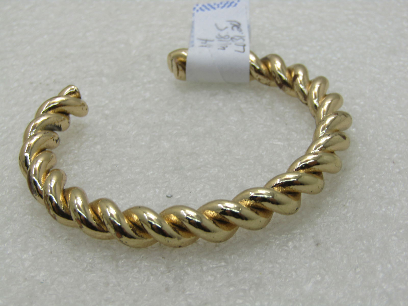 Vintage Gold Tone Twisted Cuff Bracelet, 6", 1960's-1980's - 4