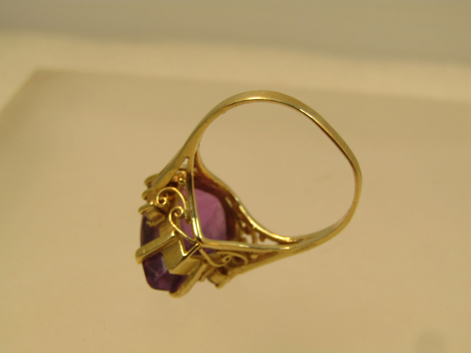 Vintage 14kt Amethyst Diamond Ring, 6 CTW Sz. 7, 1970's-1980's - 5