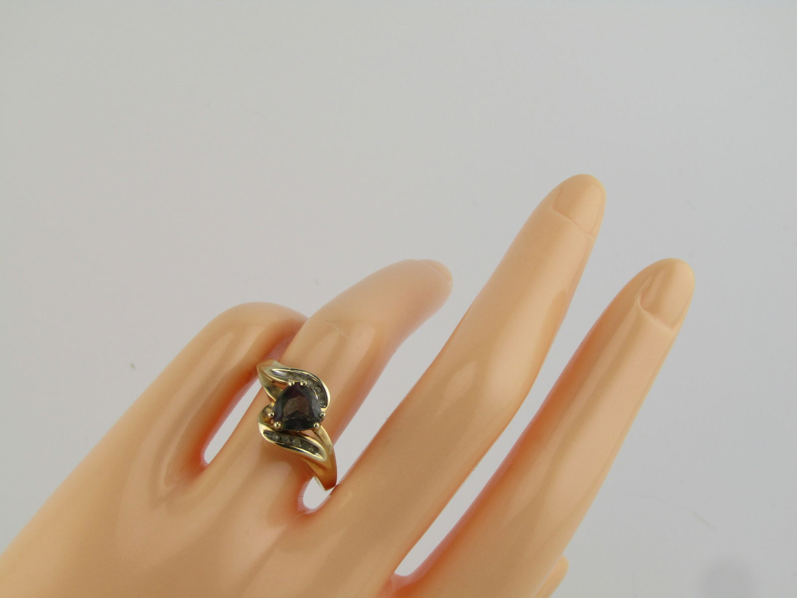 Vintage 10kt Mystic Topaz Diamond Ring, Sz. 9.5, Signed, 1980's - 7