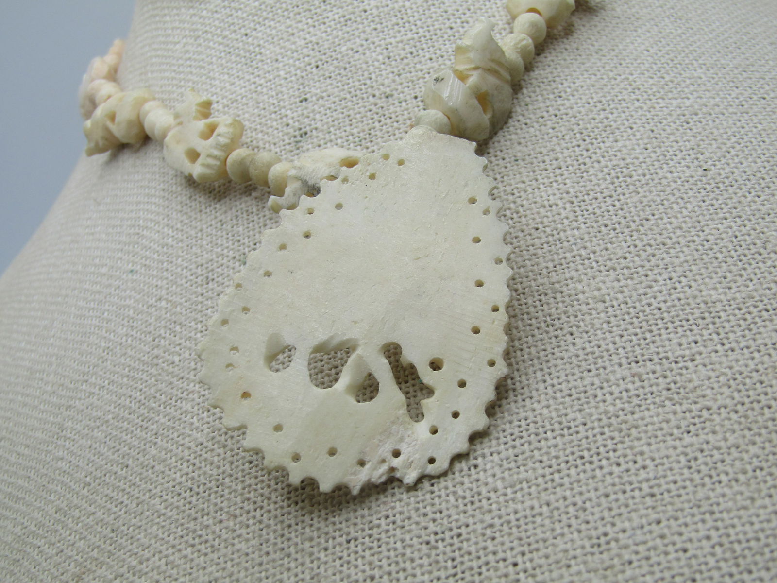 Vintage Carved Elephant Necklace, 19", Made in India, Vintage New Stock - 4