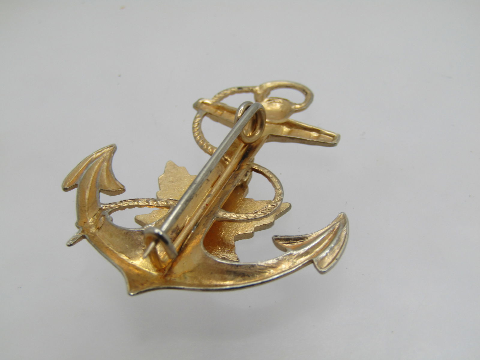 Vintage Sault Ste. Marie Canadian Anchor & Leaf Brooch, 1960's-1970's - 5