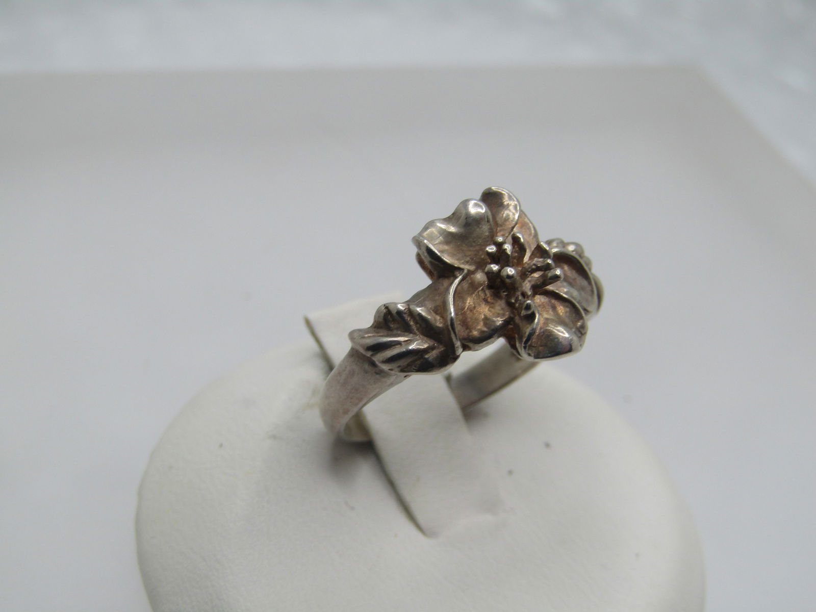 Vintage Sterling Floral Blossom Ring, Sz. 6, 1980's-1990's - 2