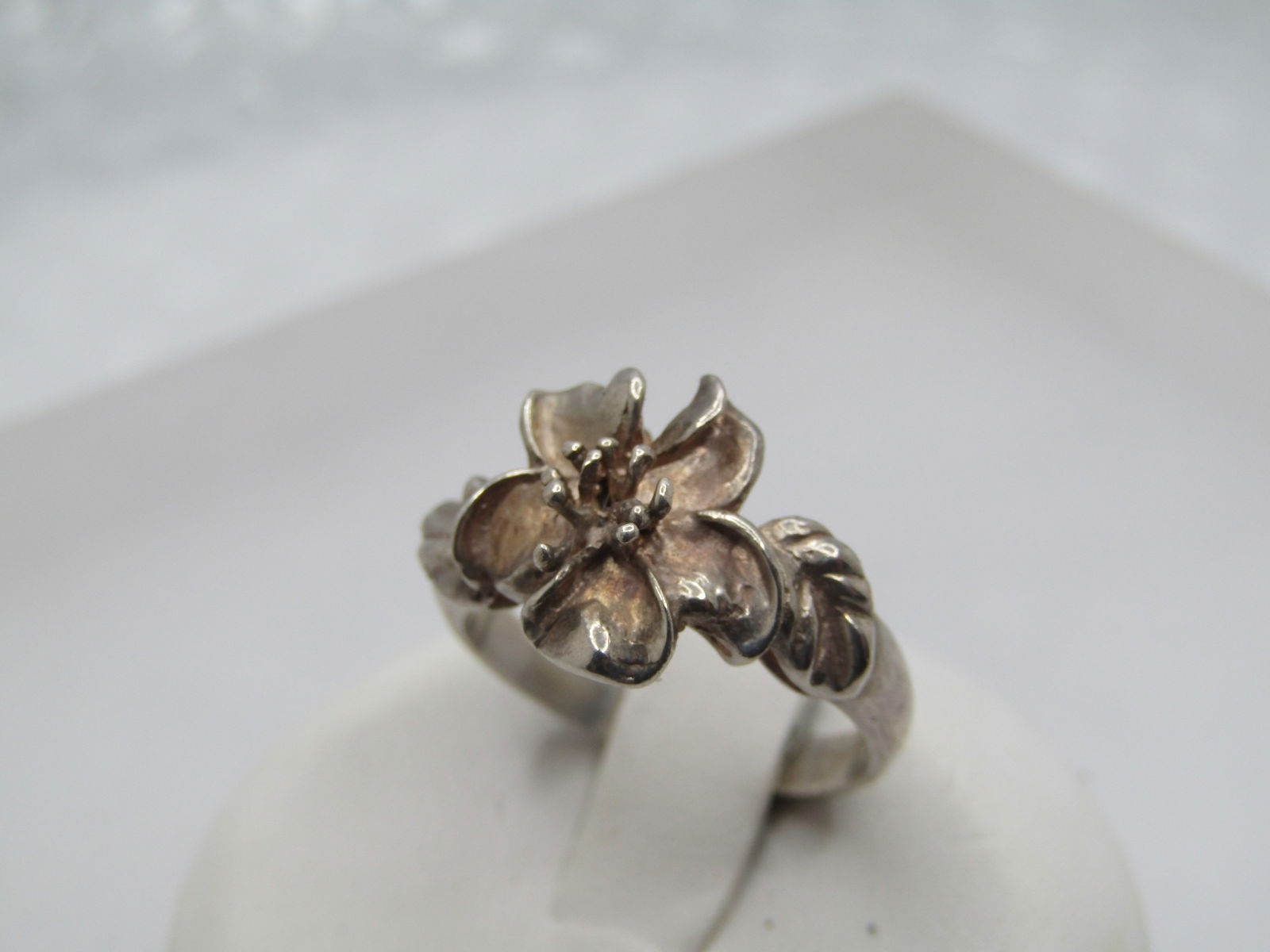 Vintage Sterling Floral Blossom Ring, Sz. 6, 1980's-1990's - 4