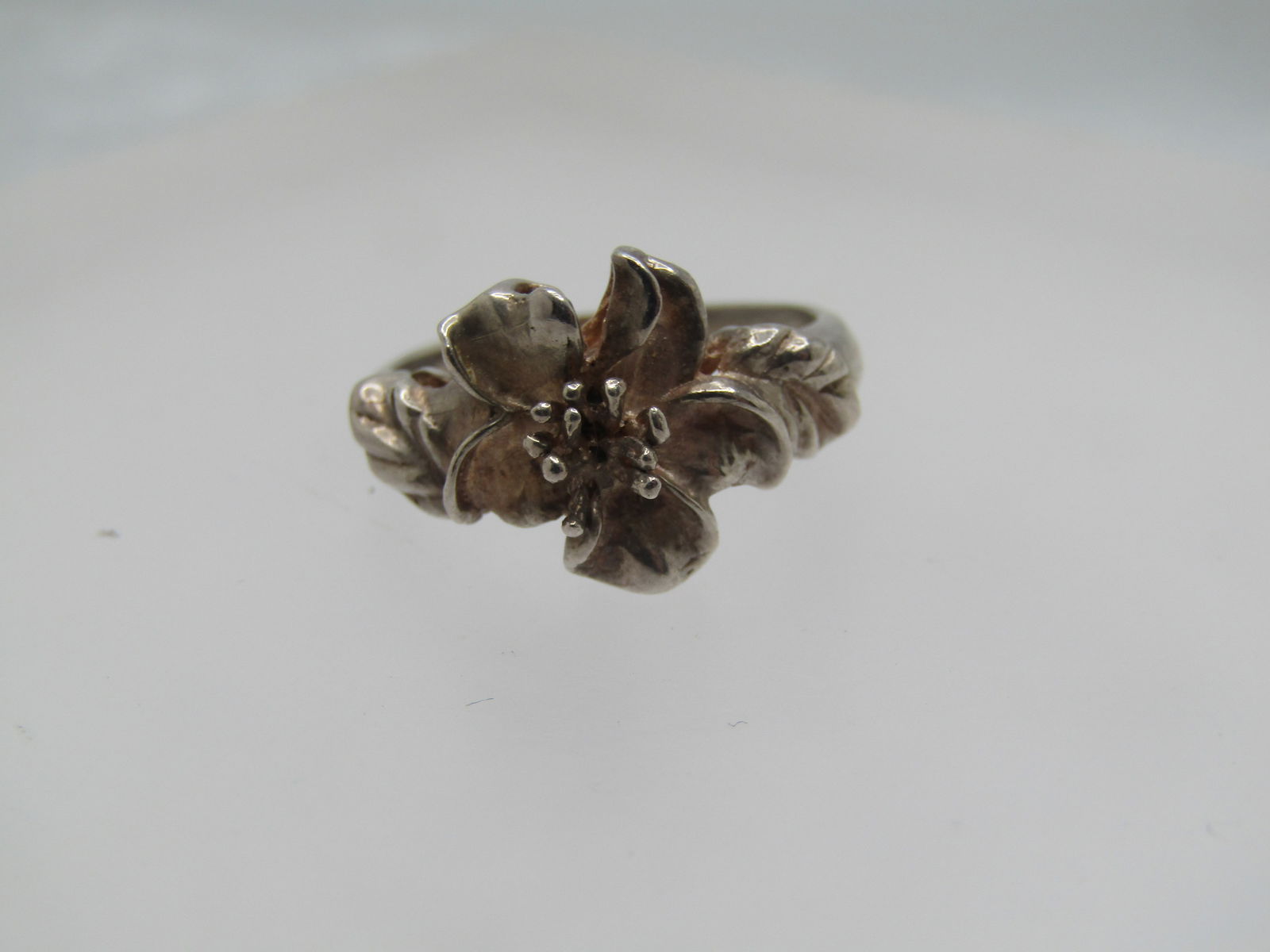 Vintage Sterling Floral Blossom Ring, Sz. 6, 1980's-1990's - 5