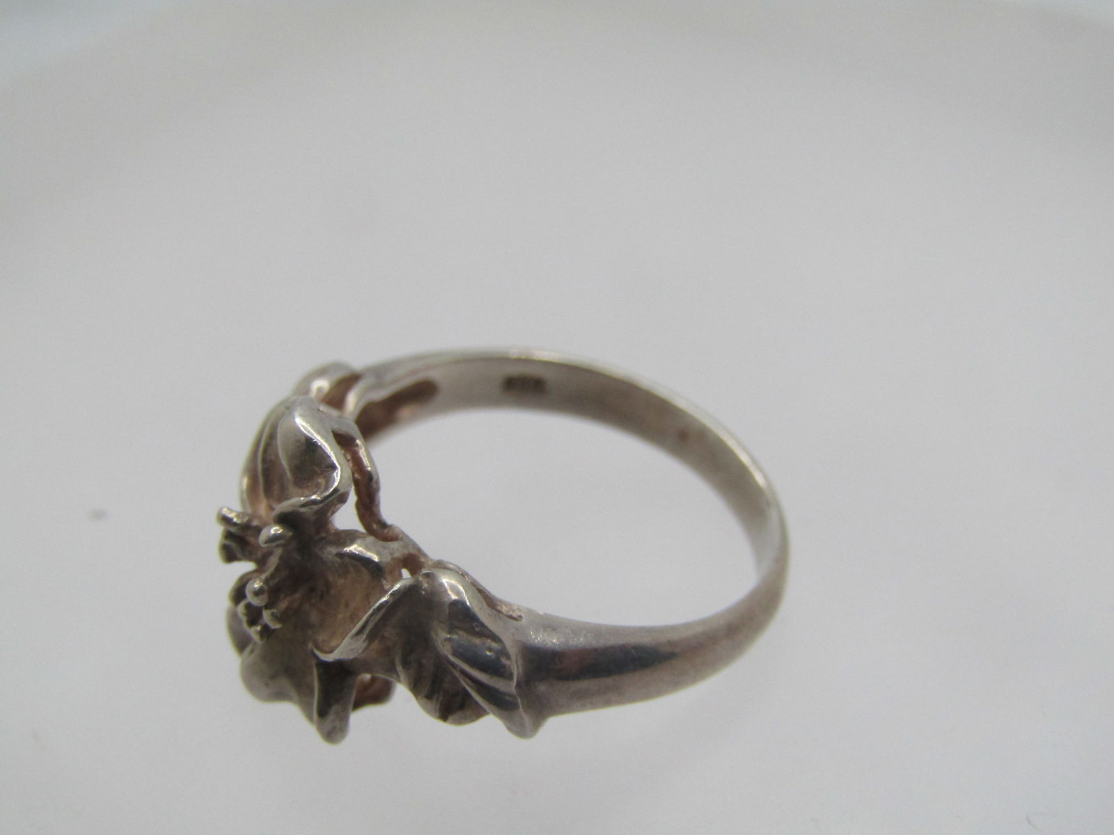 Vintage Sterling Floral Blossom Ring, Sz. 6, 1980's-1990's - 6