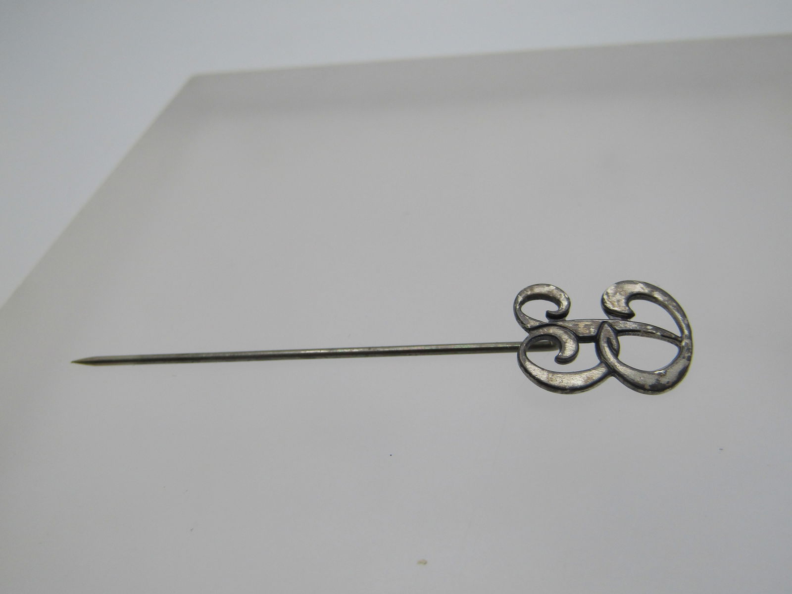 Vintage Sterling Initial B Stick Pin, 1940's - 2