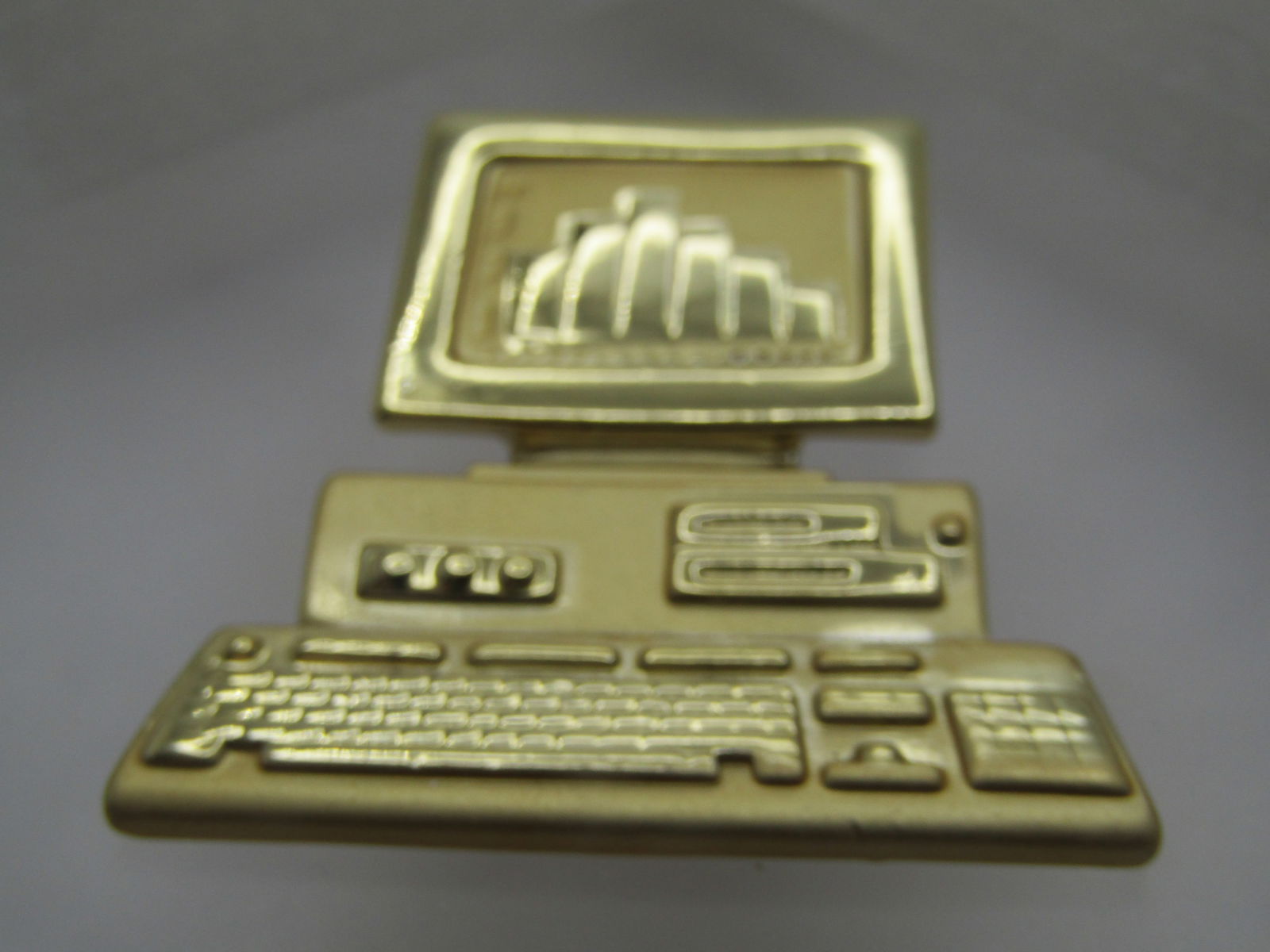 Vintage PC Computer Brooch, 1980's-1990's, Signed AJC - 2