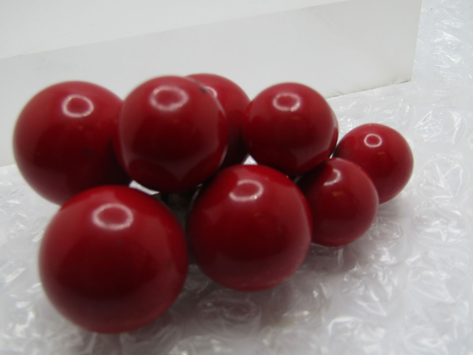 Vintage Red Cluster Beaded Dress Clip, 1930's-1940's - 3