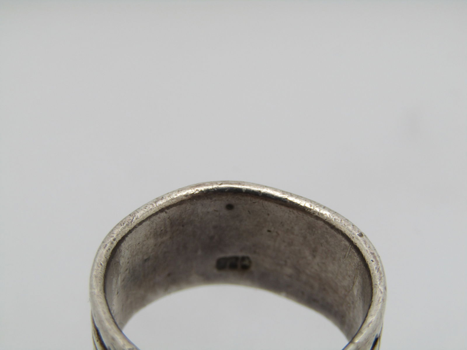Vintage Sterling 10mm Band Ring, Sz. 6, Ridged Design, 1970's-1980's - 5