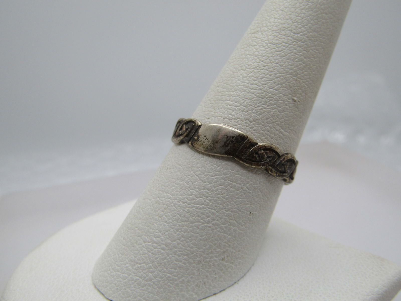 Vintage Celtic Knot Band Ring, Sz. 9, Signed - 3