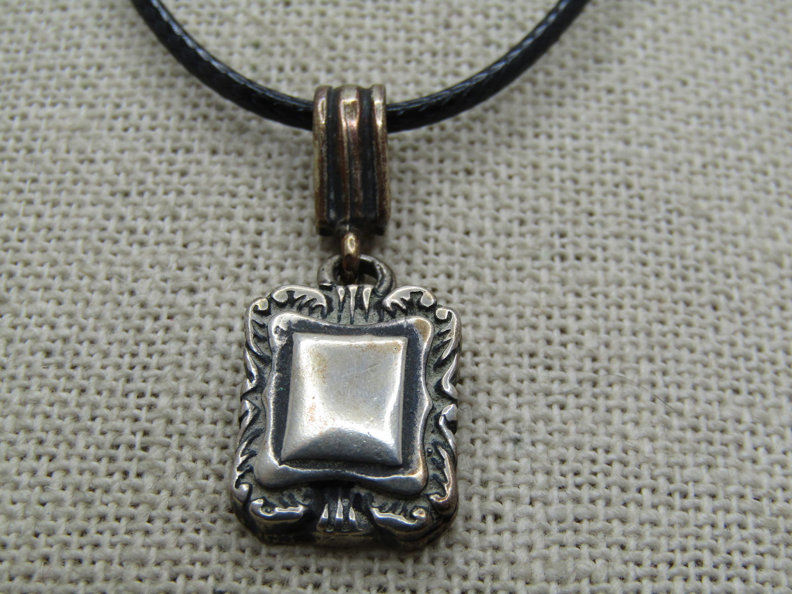 Vintage Sterling Engraveable Pendant Necklace 20" - 2