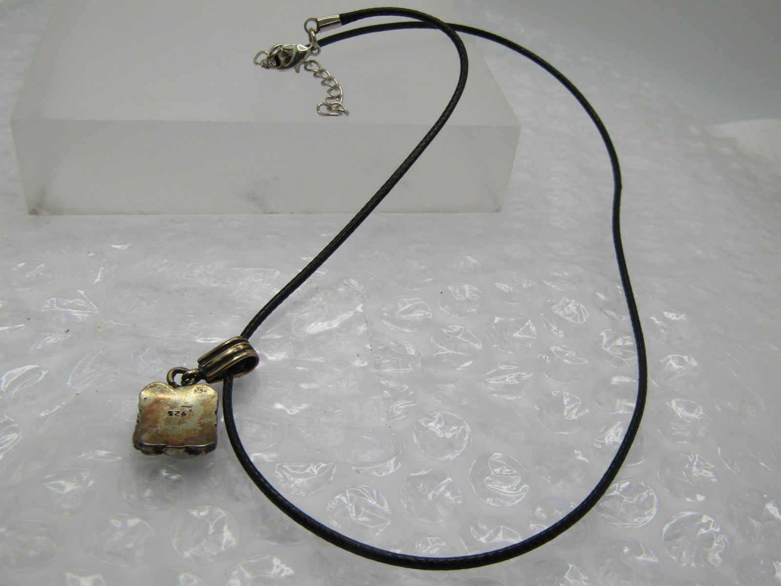 Vintage Sterling Engraveable Pendant Necklace 20" - 5