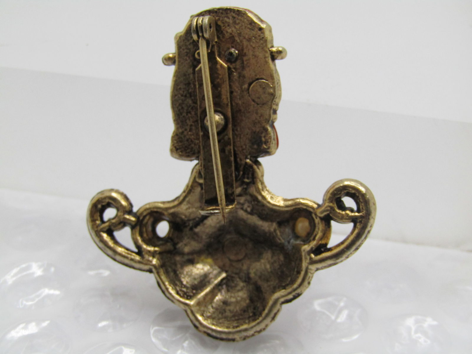 Vintage Asian/Thai Princess Brooch, Unsigned Selro/Selini, Mid-Century - 4