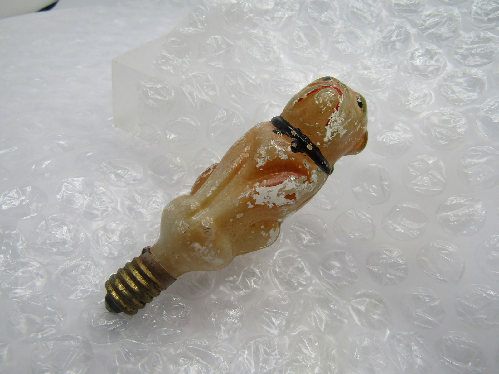 Vintage Painted English Bull Dog Bulb, 1930's - 2