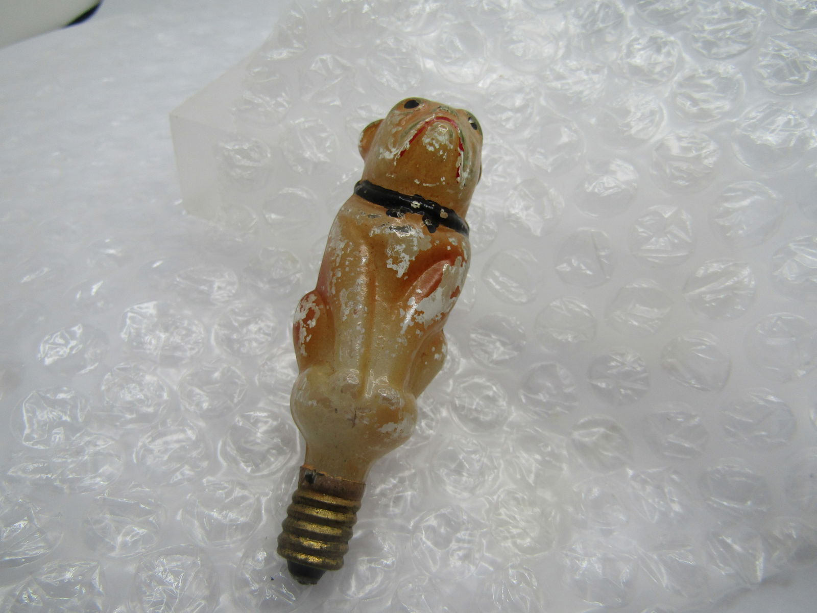 Vintage Painted English Bull Dog Bulb, 1930's - 3