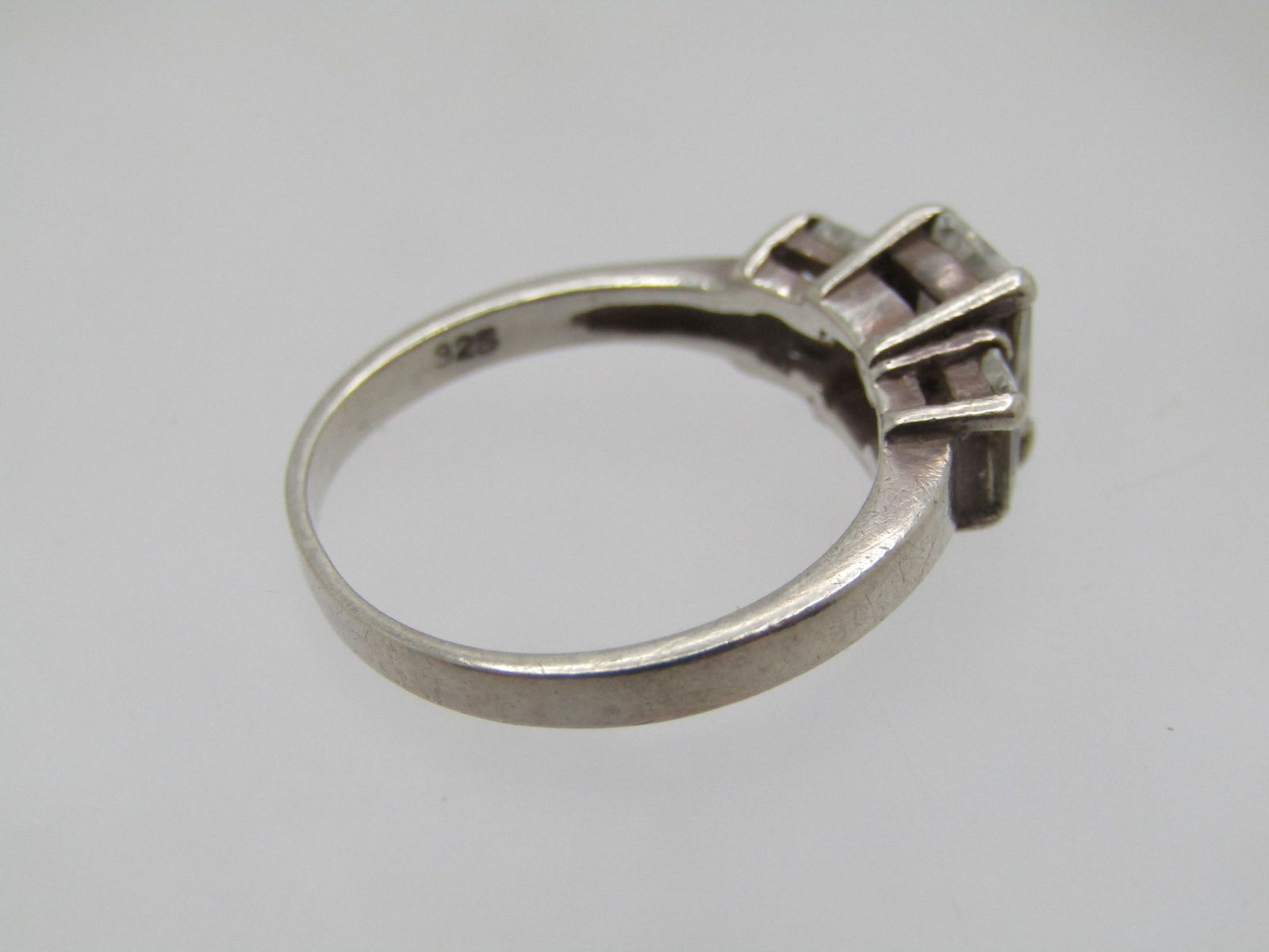 Vintage Sterling Tiered CZ Ring, Sz. 7, Princess Cut. 1980's-1990's - 6