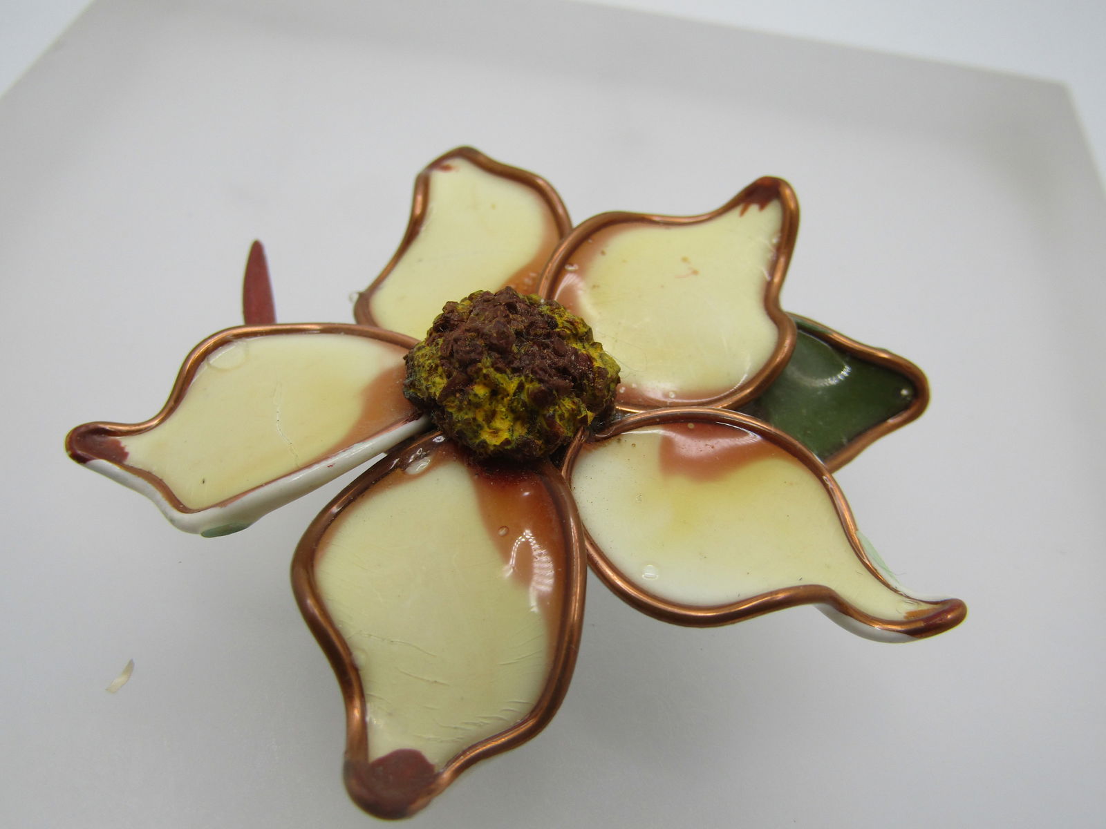Vintage Hand Made Blossom Brooch, Magnolia, 1950's - 2