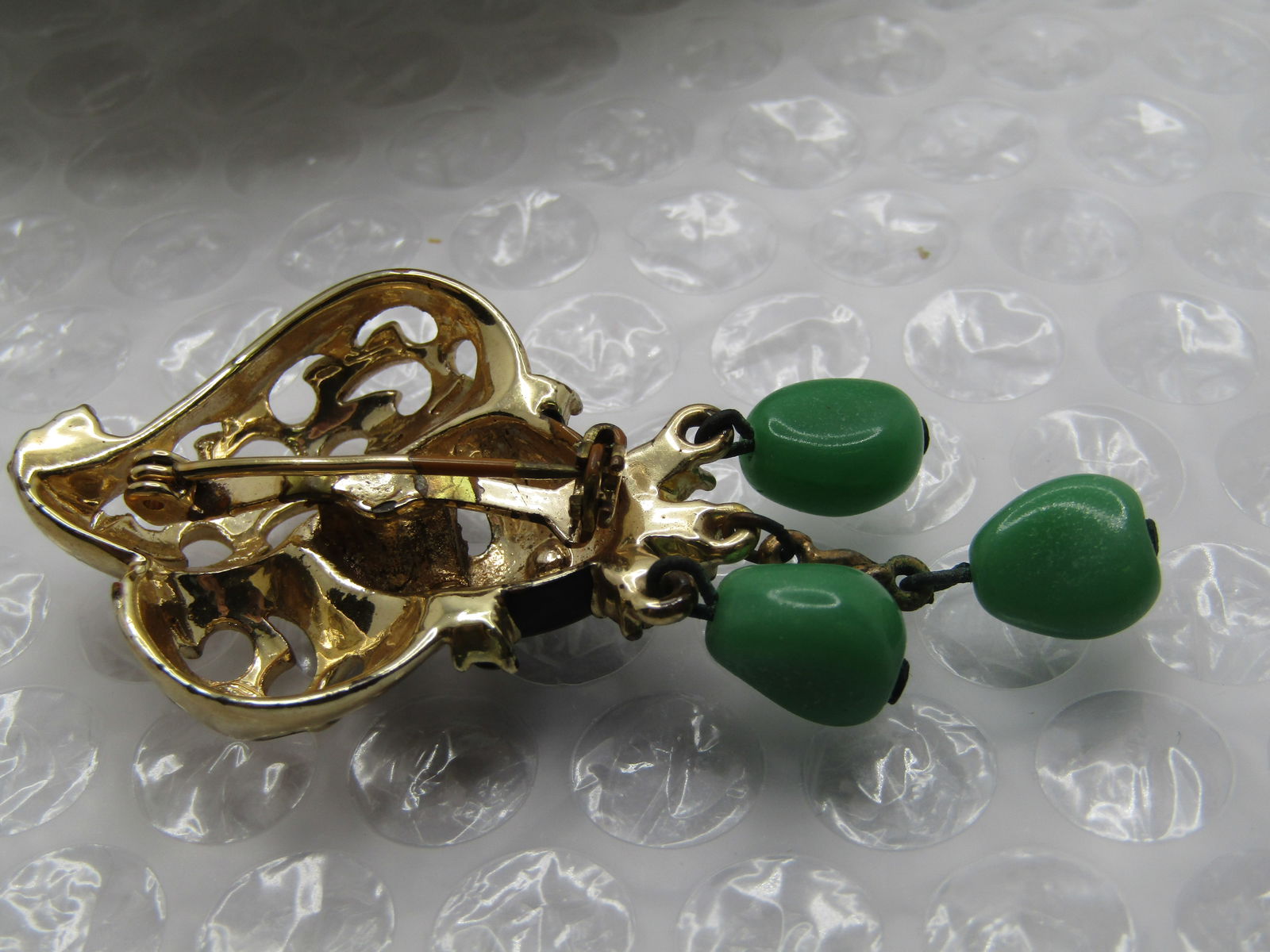 Vintage Blackmoor Woman Brooch Dangles & Rhinestones, Mid-Century, 2.5" - 6