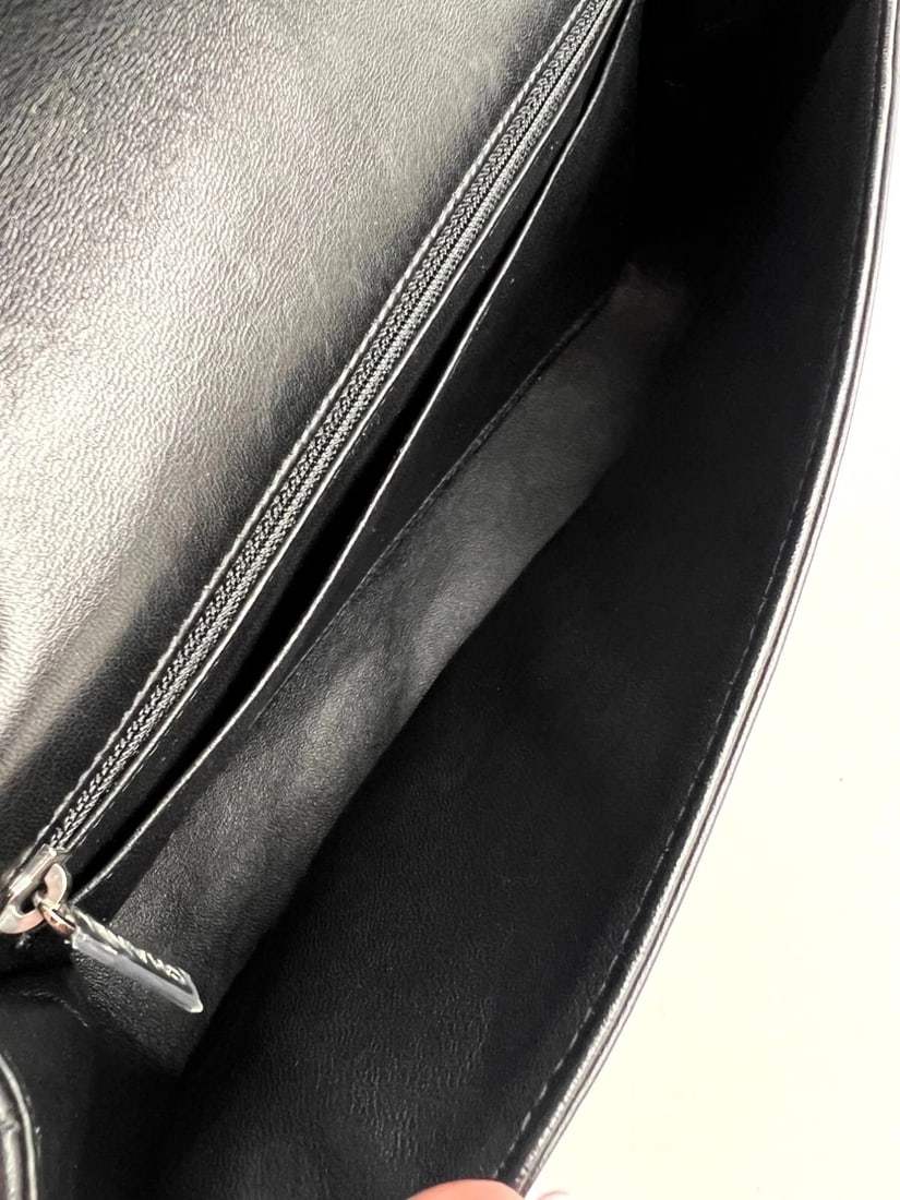 Chanel Quilted Lambskin Valentine Crystal Charms MM Single Flap Black Bag - 3