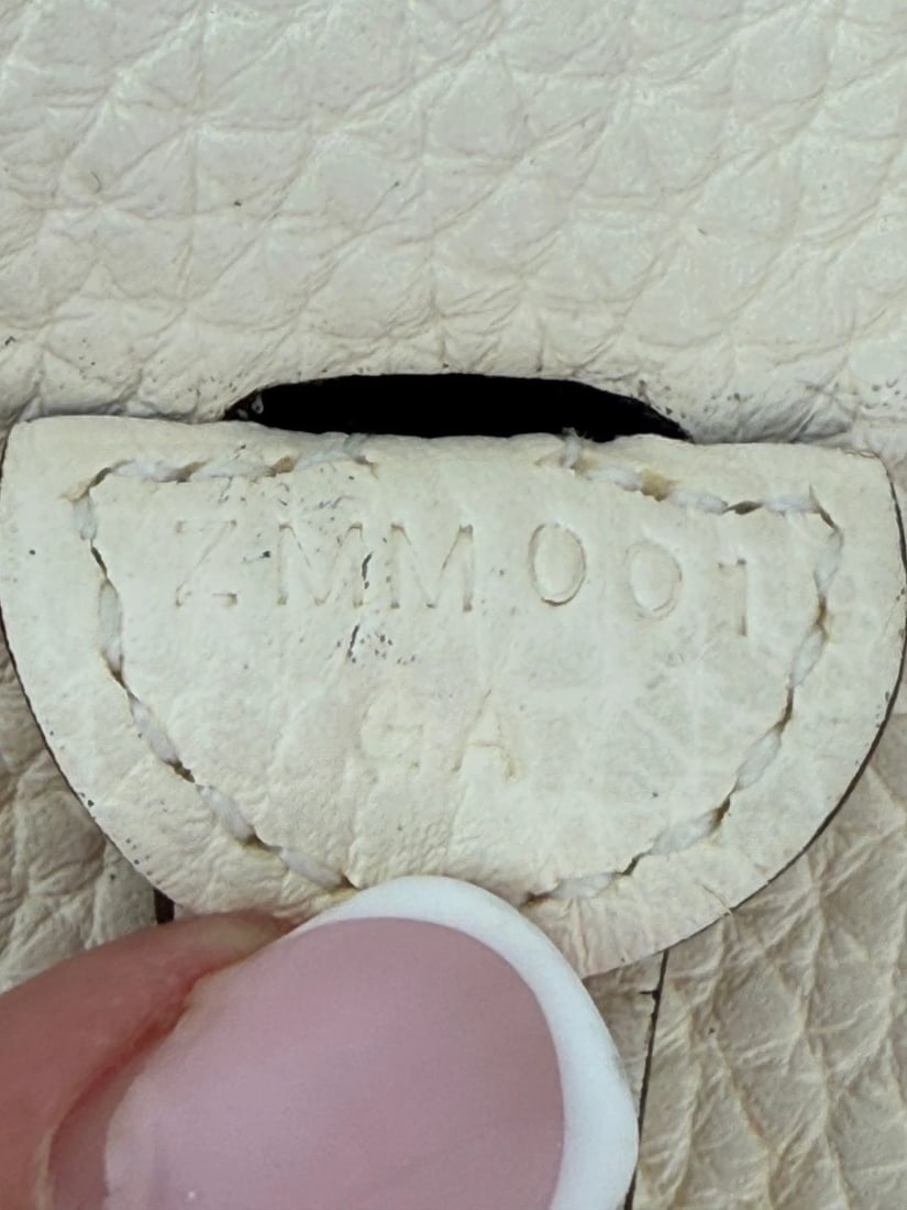 Hermes Taurillon Clemence evelyne TPM Nata White Crossbody Bag - 12