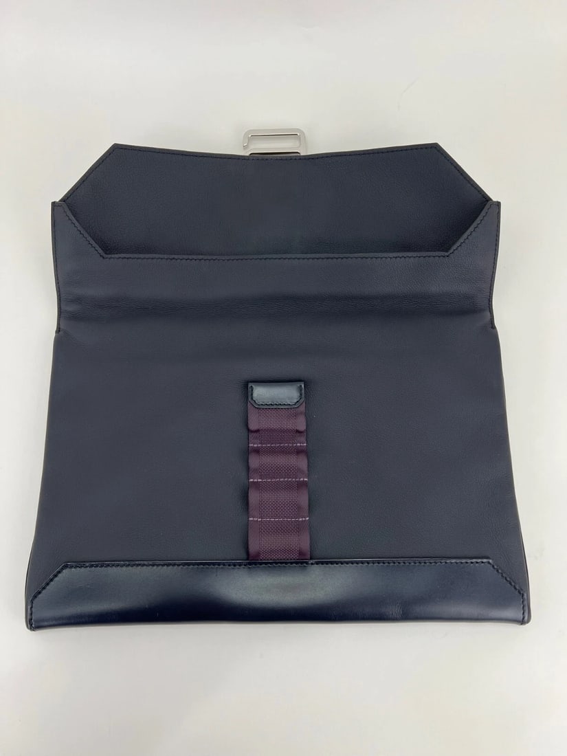 HERMÈS Messenger Cityslide Pouch Evercolor Indigo Blue Clutch Bag - 3