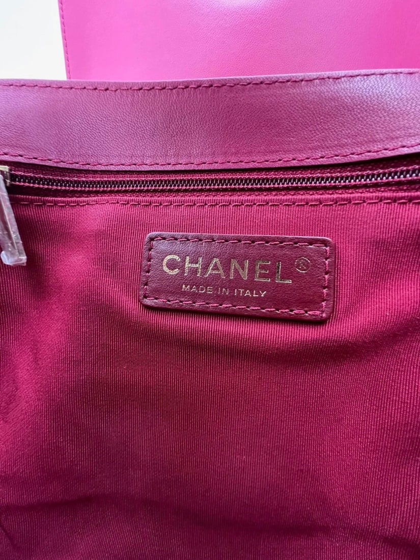Chanel Lambskin Quilted Lovely Day Medium Pink Flap Crossbody Bag - 6