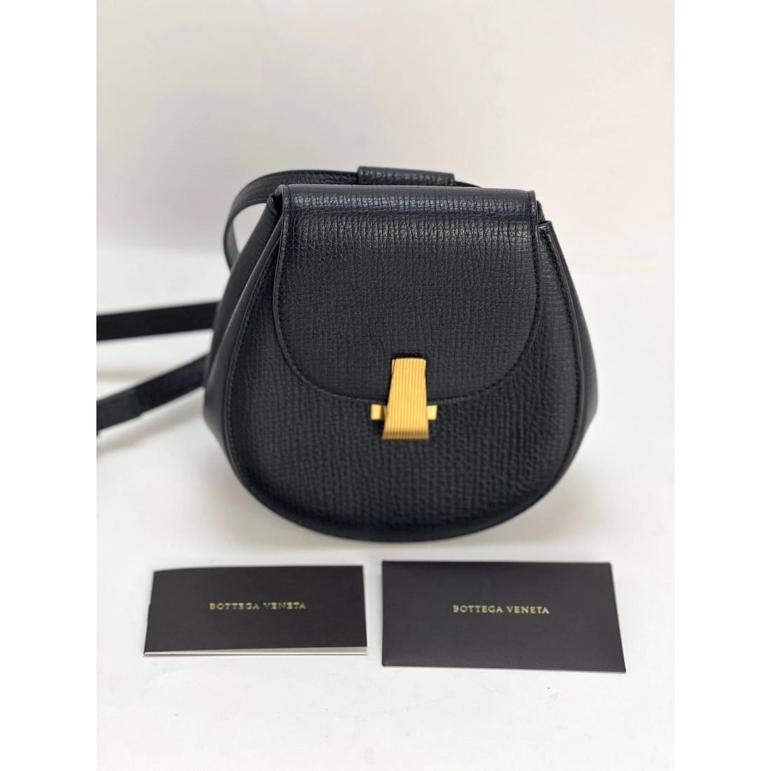 Bottega Veneta Palmellato Calfskin rounded Belt Waist Bag Black - 10