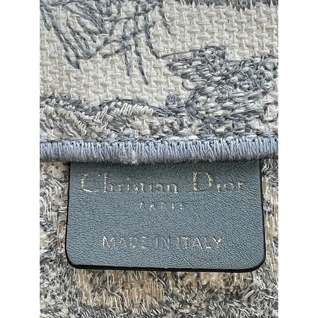 CHRISTIAN DIOR Canvas Embroidered Medium Dioriviera Grey Book Tote - 10