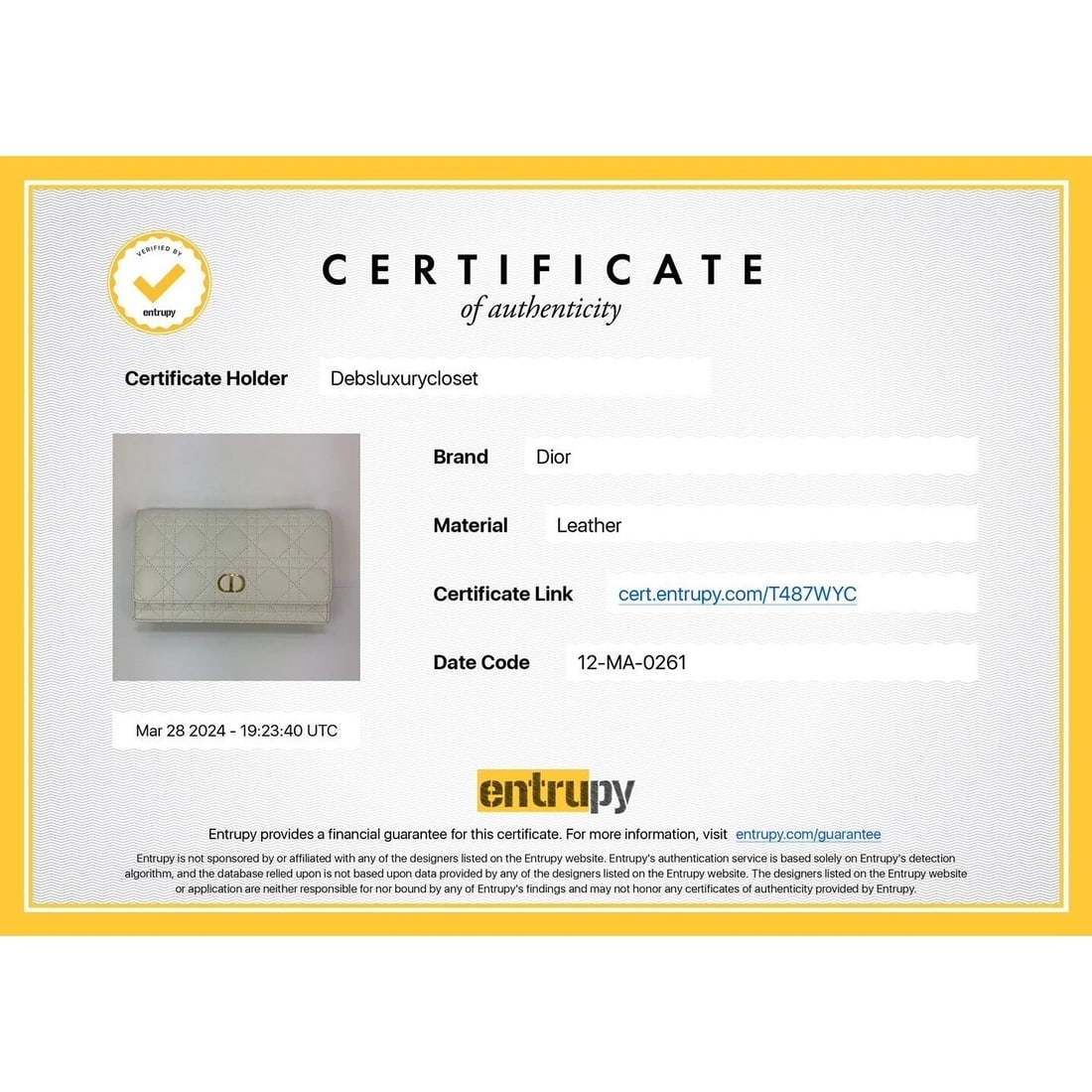 Christian Dior Caro Cannage White Leather Belt Bag Clutch - 10