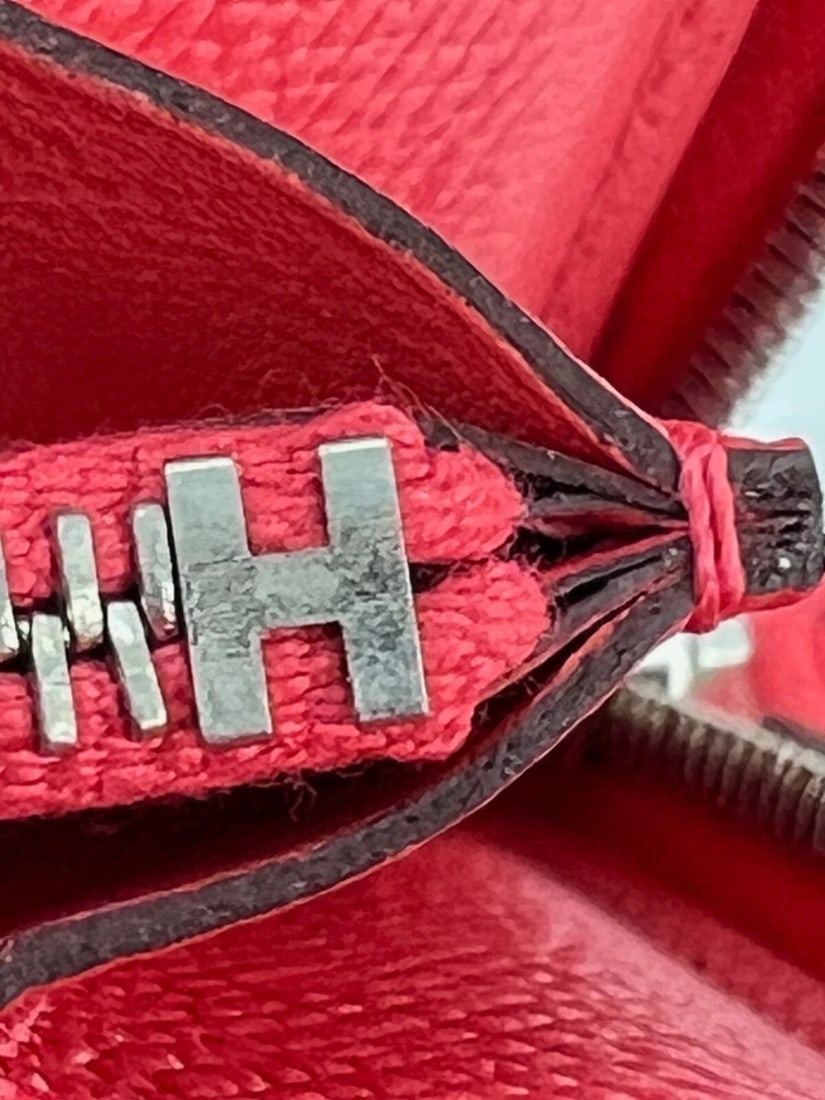 Hermes Epsom Lucky Wrist Azap Leather Pink Red Wallet - 13