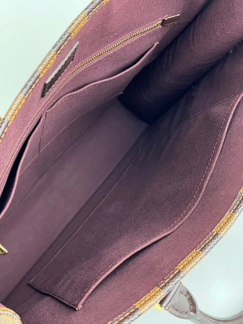 Louis Vuitton Bag Sac Plat Damier Ebene Canvas Tote Shopping Bag - 3