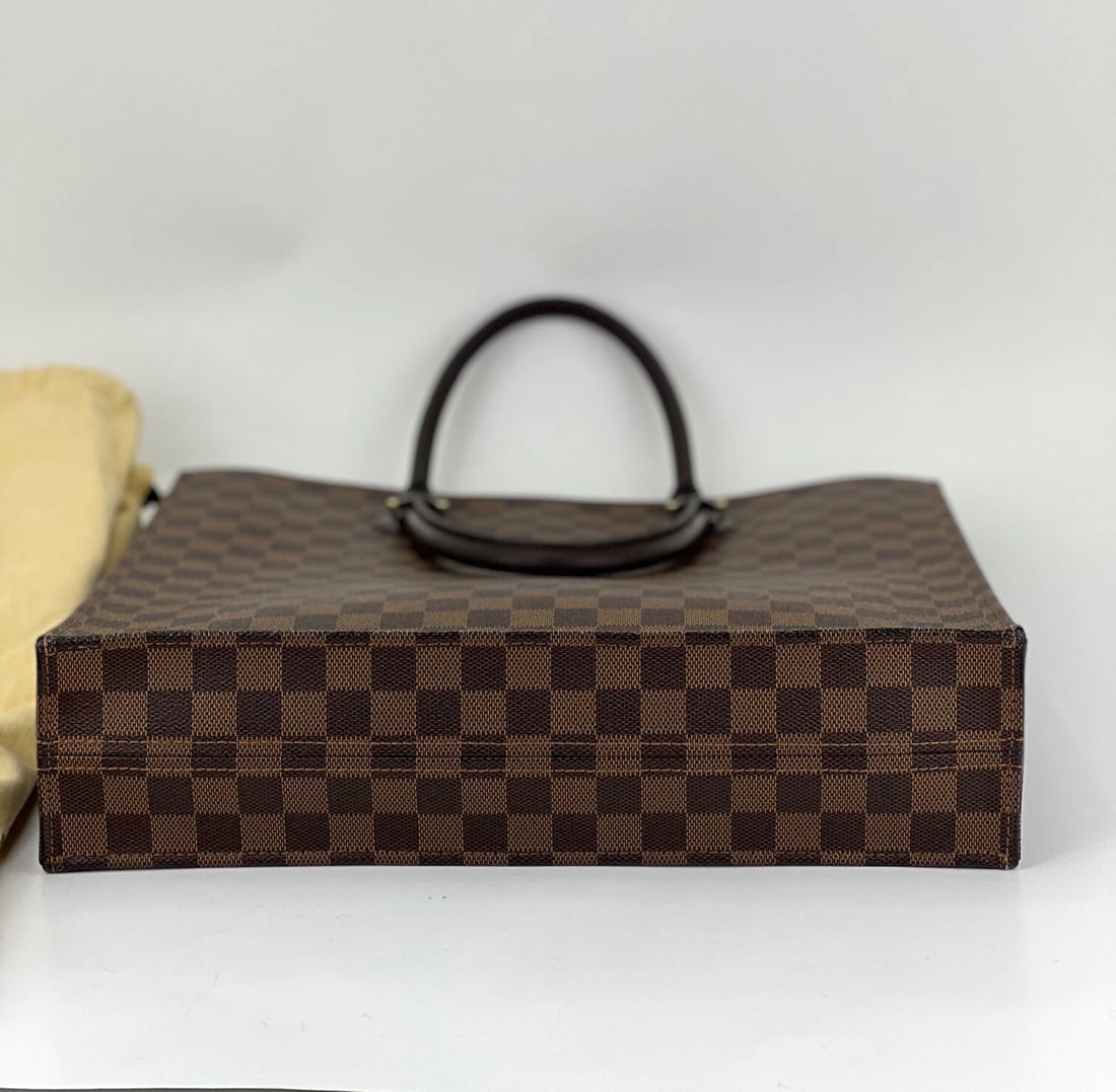 Louis Vuitton Bag Sac Plat Damier Ebene Canvas Tote Shopping Bag - 6