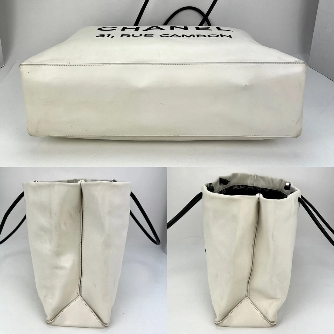 Chanel Essential 31 Rue Cambon Shopping White Leather Tote - 6