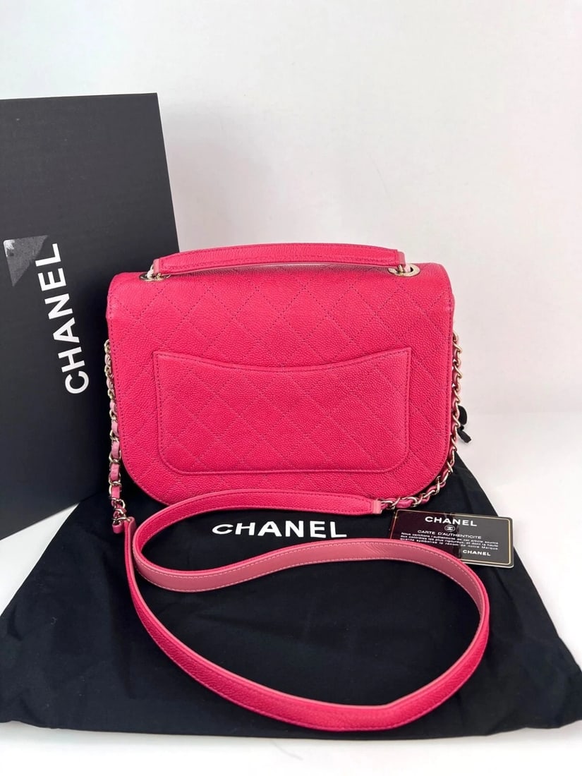 Chanel Paris-Cuba MM Caviar Leather Thread Around Pink Flap Handle Bag - 2