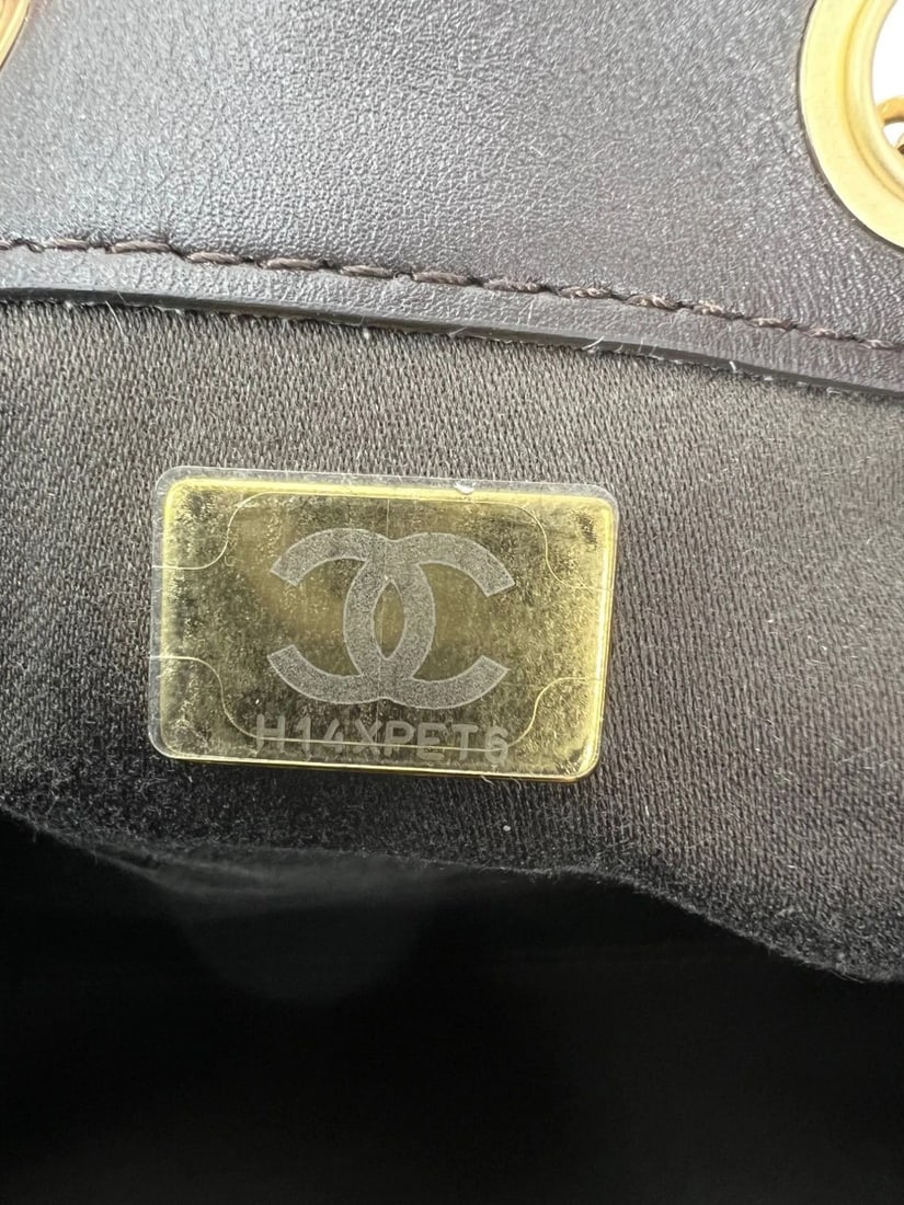 Chanel 25 Suede Calfskin Antique Gold Metal Small Brown Shoulder Bag - 6