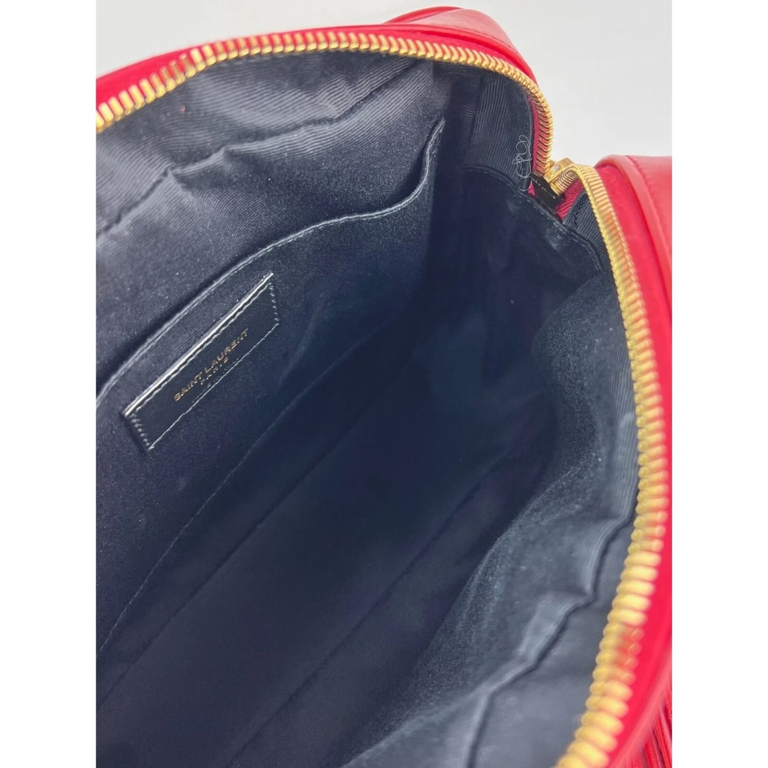 YVES SAINT LAURENT Matelasse Calfskin Lou Camera Red Crossbody Bag - 8