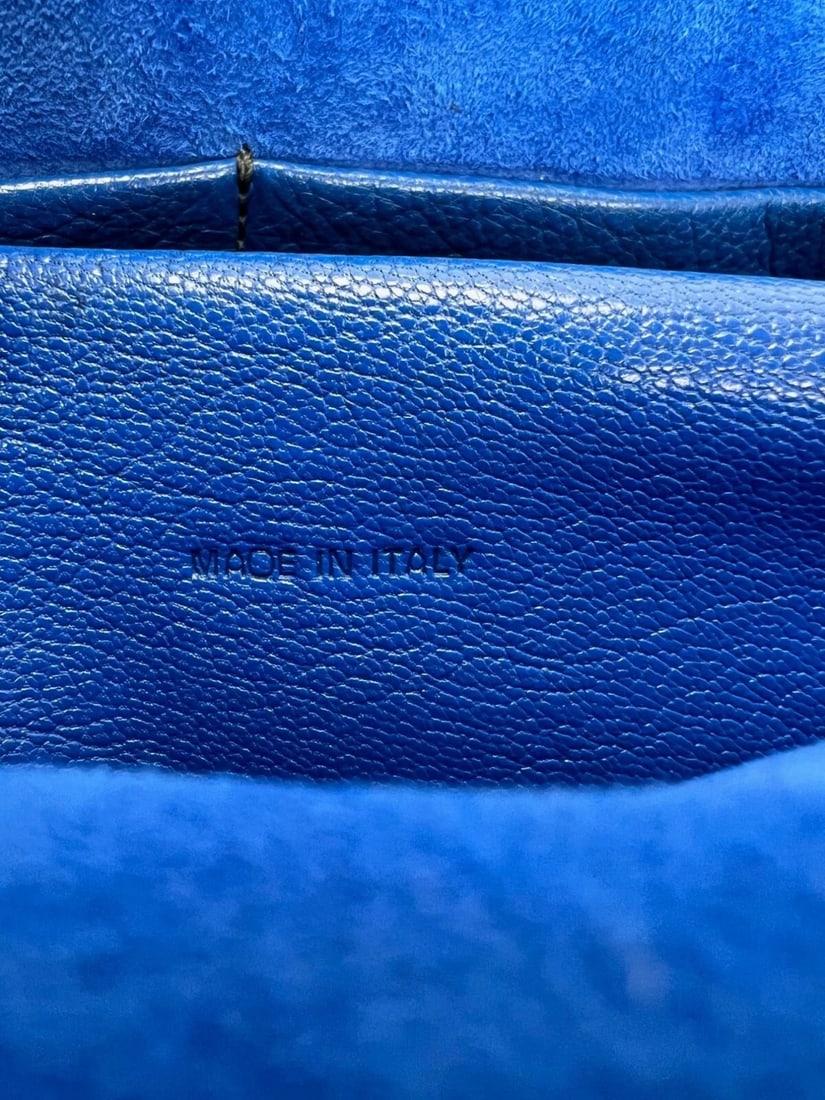 Christian Dior CD J'ADIOR Blue Flap Leather Shoulder Bag - 10