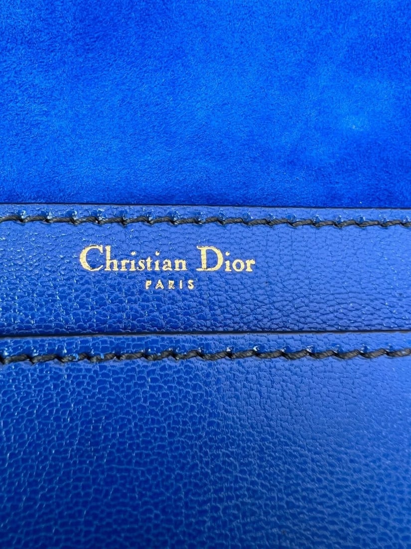 Christian Dior CD J'ADIOR Blue Flap Leather Shoulder Bag - 11