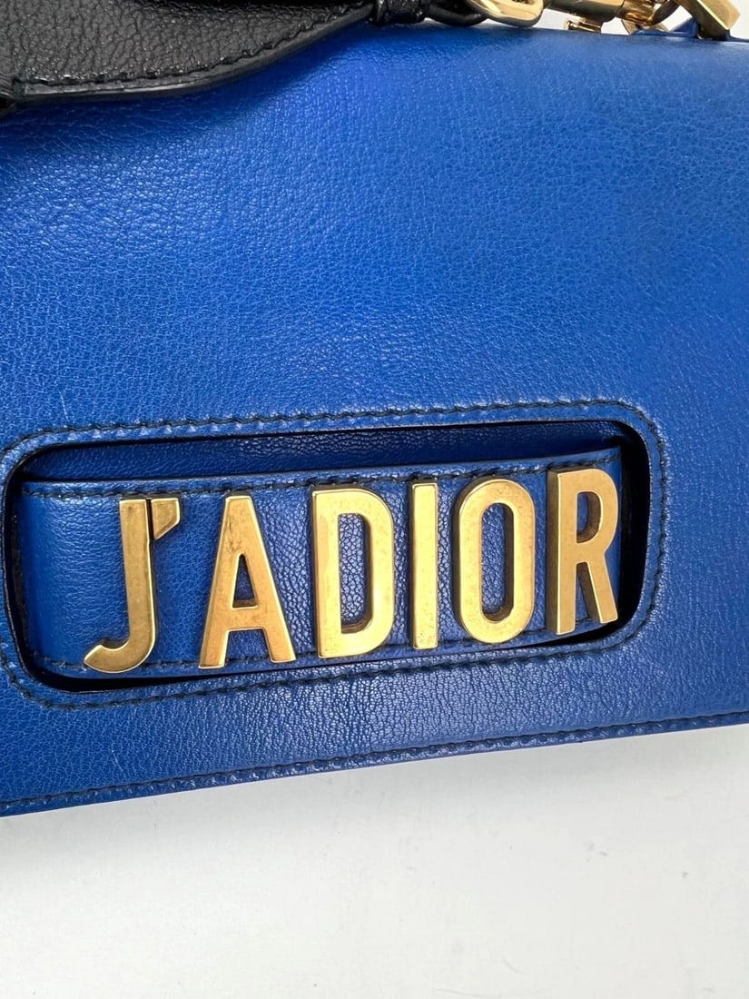 Christian Dior CD J'ADIOR Blue Flap Leather Shoulder Bag - 15
