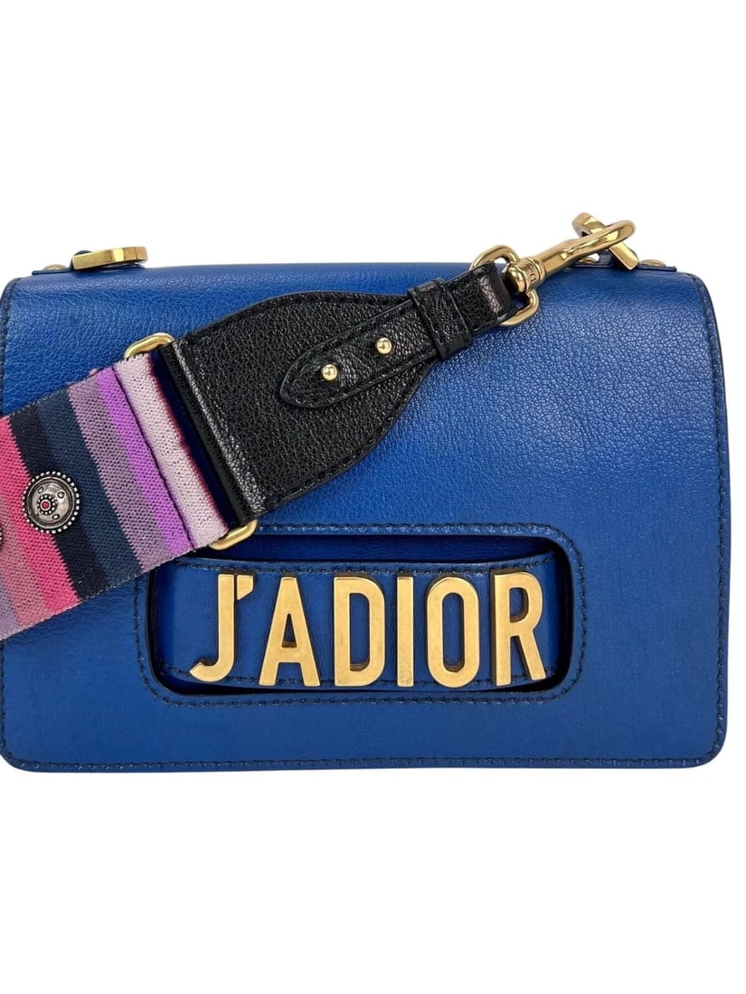 Christian Dior CD J'ADIOR Blue Flap Leather Shoulder Bag: Title: Christian Dior CD J'ADIOR Blue Flap Leather Shoulder Bag Description: Pre-Owned 100% Authentic Christian Dior CD J'ADIOR Blue Flap Leather Shoulder Bag RATING: B...Very Good, well maintained, 