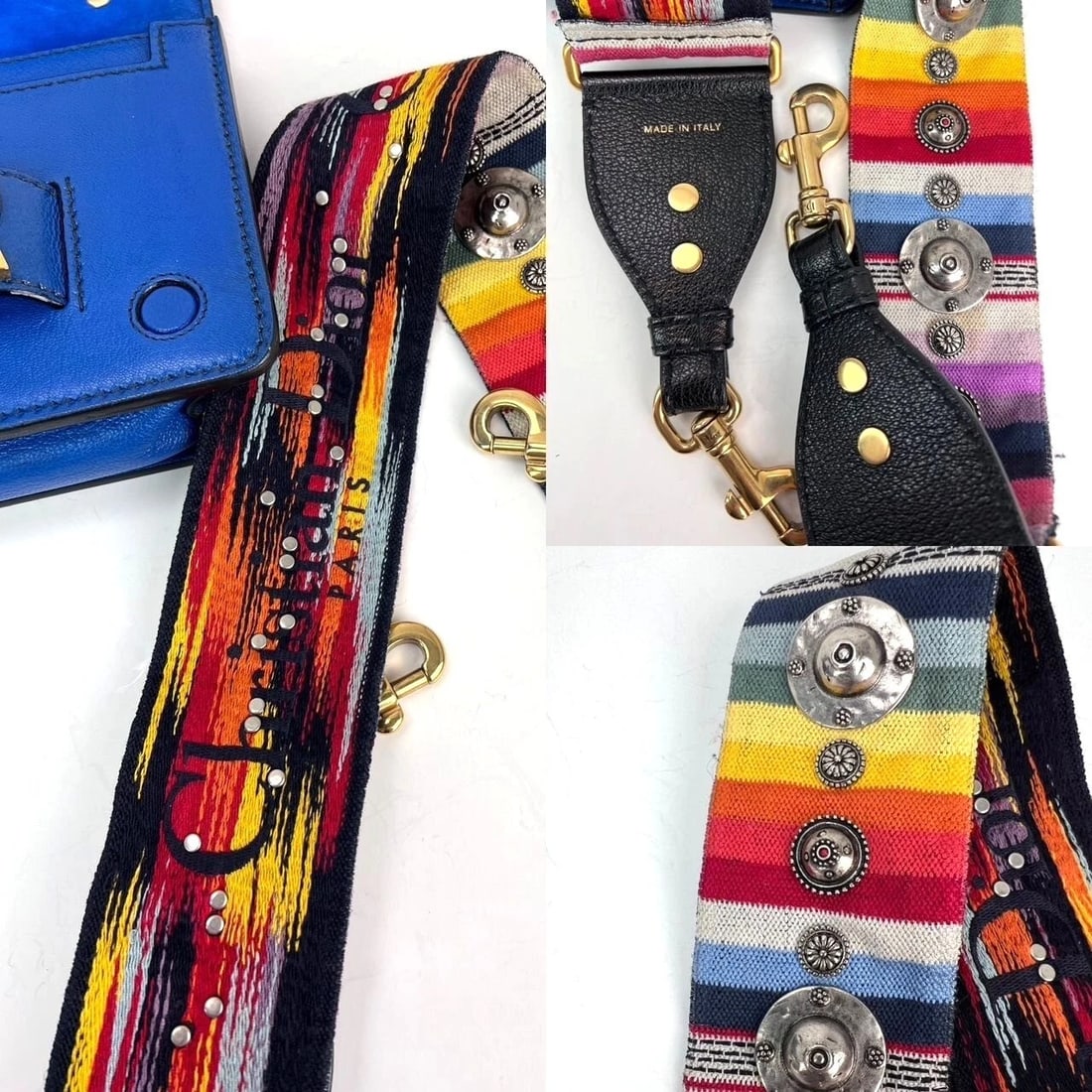 Christian Dior CD J'ADIOR Blue Flap Leather Shoulder Bag - 4