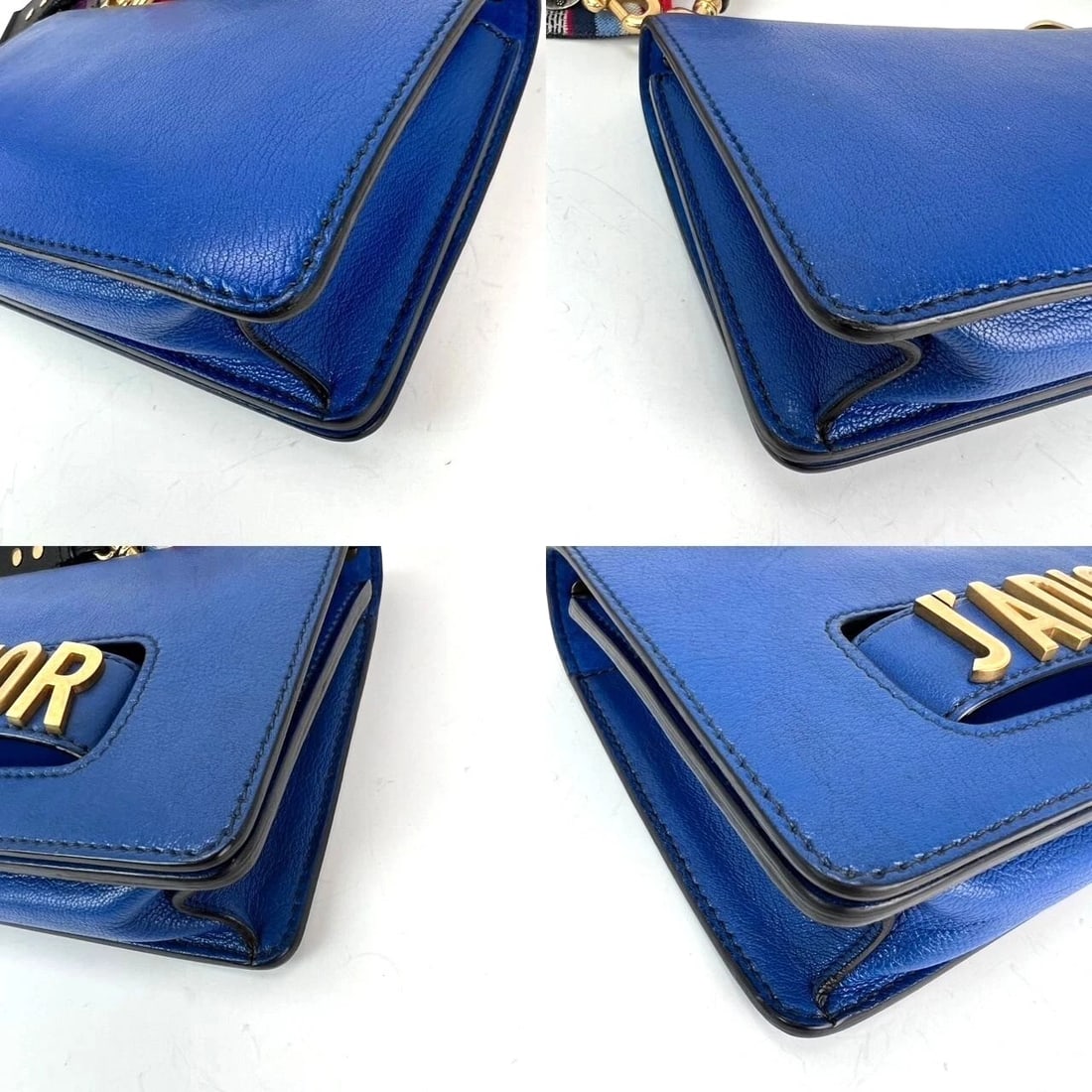 Christian Dior CD J'ADIOR Blue Flap Leather Shoulder Bag - 6